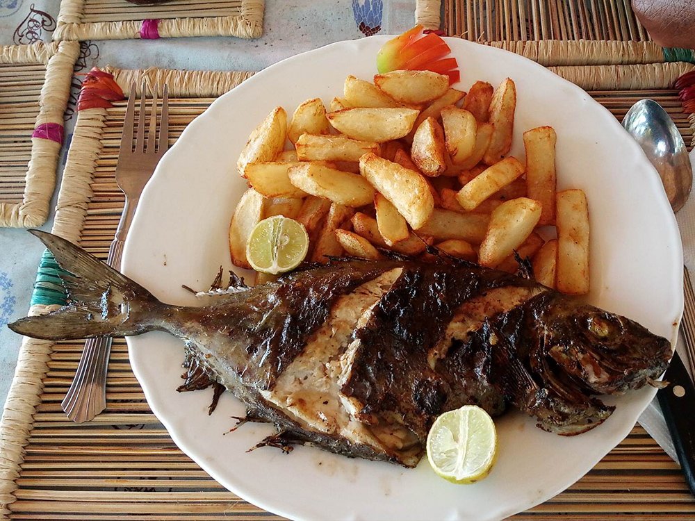 poisson grillé resto hotel la baleine